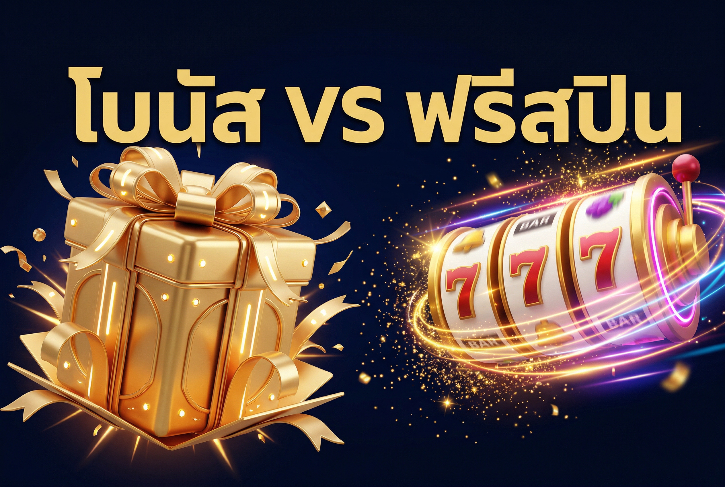 100% Bonus vs 200 Free Spins - เปรียบเทียบโปรโมชั่นสุดคุ้ม